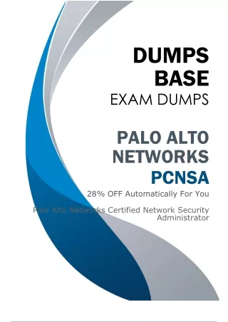 Palo Alto Networks PCNSA Exam Dumps (V18.02) - Your Key to Success