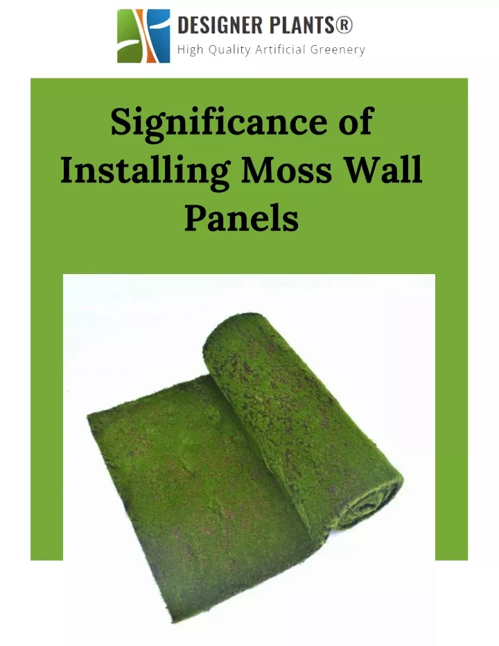 significance of installing moss wall panels