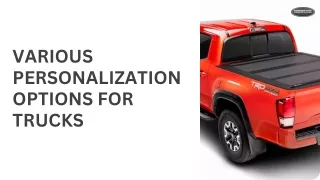 Various Personalization Options for Trucks