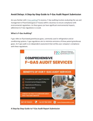 avoid delays a step by step guide to f gas audit