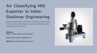 Air Classifying Mill Exporter in India, Best Air Classifying Mill Exporter in In