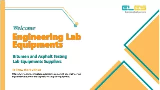 Bitumen and Asphalt Testing Lab Equipments Suppliers