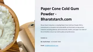 Paper Cone Cold Gum Powder Manufacturer, Best Paper Cone Cold Gum Powder