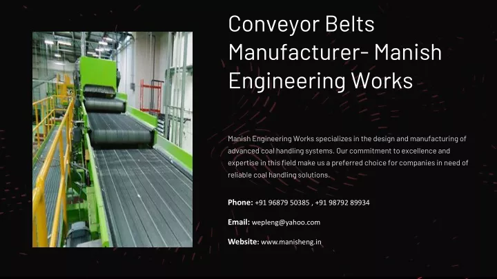 conveyor belts manufacturer manish engineering