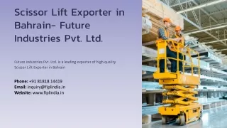 Scissor Lift Exporter in Bahrain, Best Scissor Lift Exporter in Bahrain