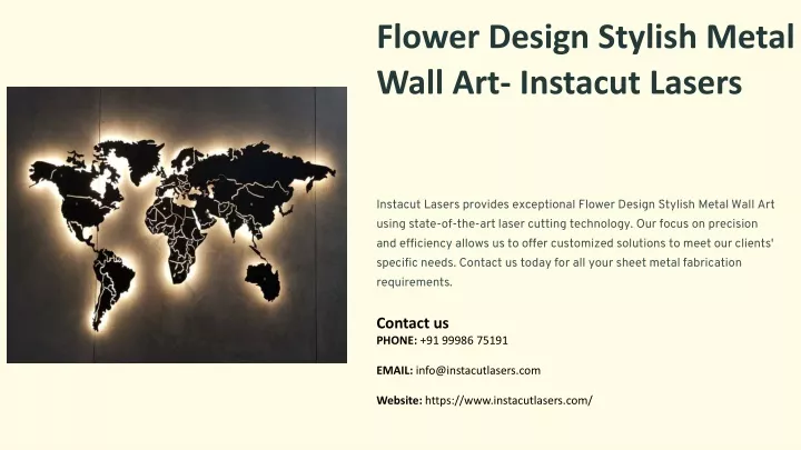 flower design stylish metal wall art instacut