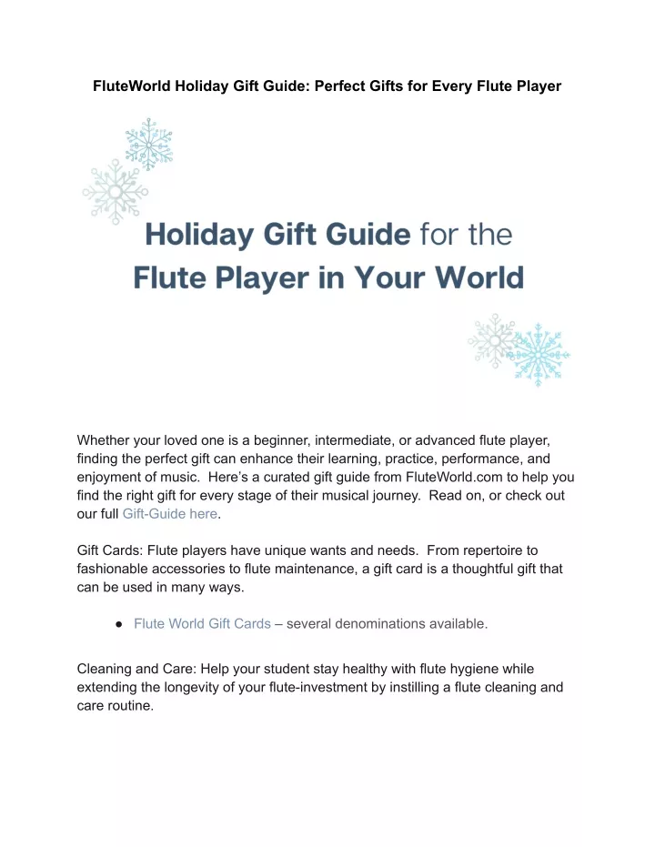 fluteworld holiday gift guide perfect gifts