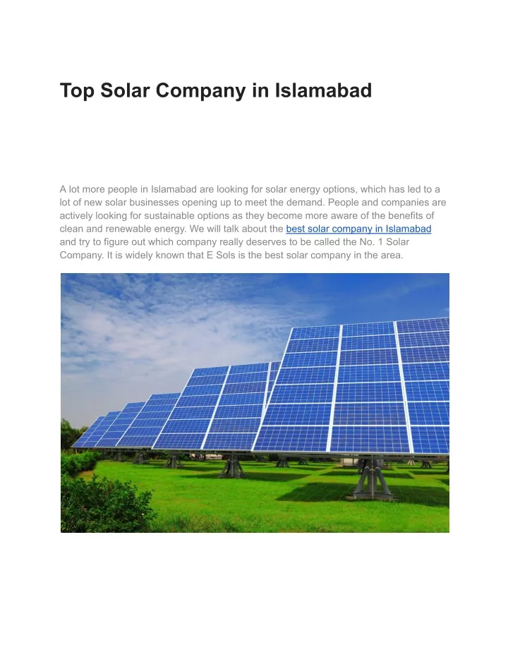 top solar company in islamabad