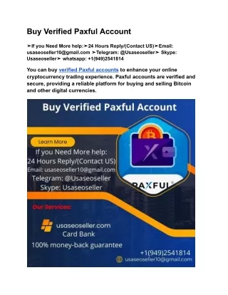 Buy Verified Paxful Account