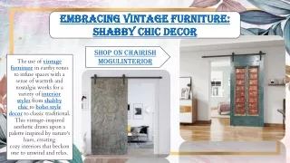 Embracing Vintage Furniture: Shabby Chic Decor