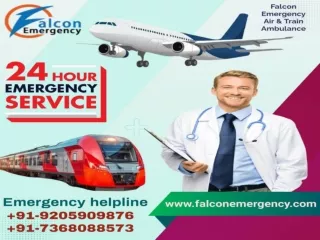 Falcon Train Ambulance Service in Patna and Kolkata - The Urgent Relocation Process