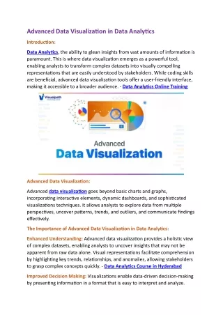 Data Analytics Training Hyderabad | Visualpath