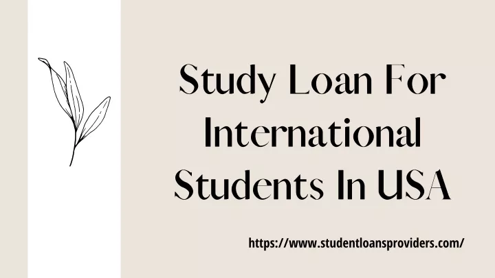 study loan for international students in usa