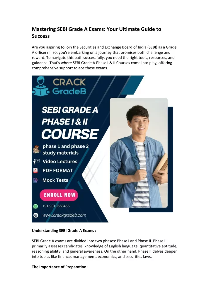 mastering sebi grade a exams your ultimate guide