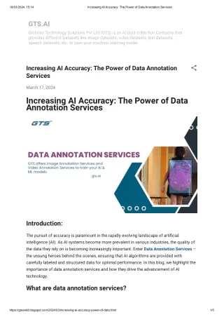 Increasing AI Accuracy_ The Power of Data Annotation Services