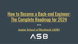 How to Become a Back-end Engineer The Complete Roadmap for 2024