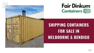 Shipping Containers for Sale in Melbourne & Bendigo