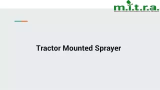 Tractor Mounted Sprayer