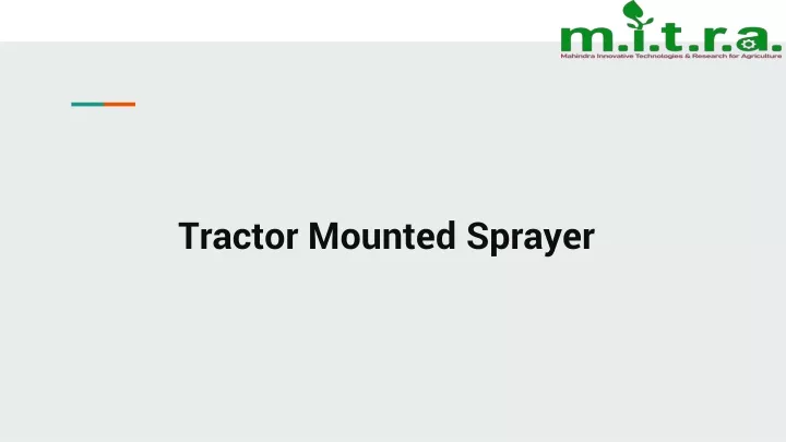 tractor mounted sprayer