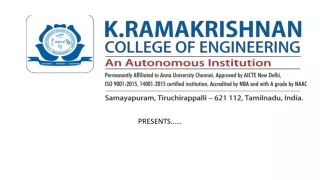 Excellence in  Artificial Intelligence and Data Science at K. Ramakrishnan Colle
