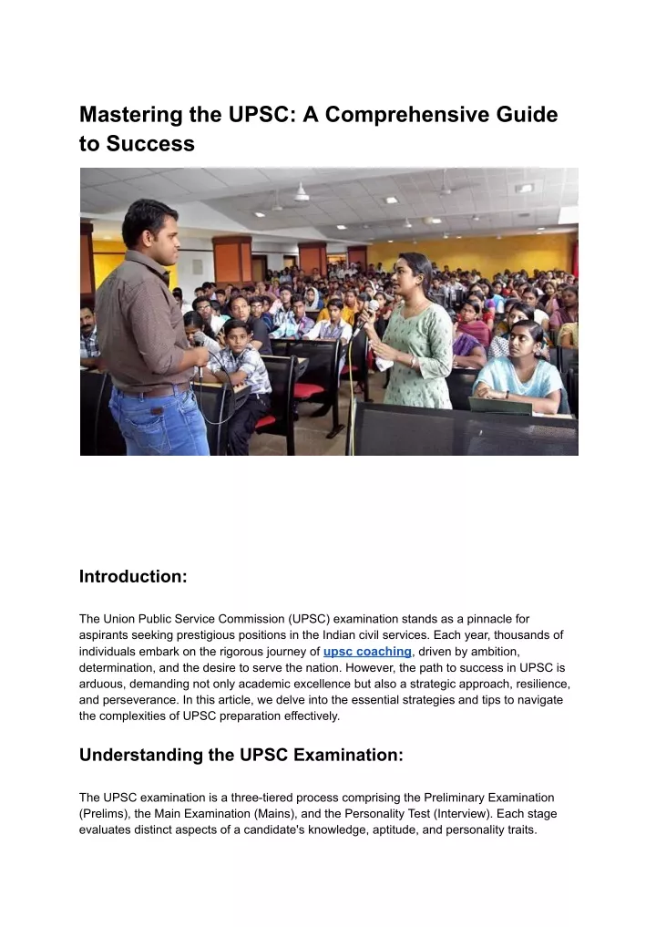 mastering the upsc a comprehensive guide