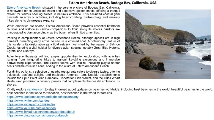 estero americano beach bodega bay california usa