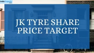 JK Tyre Share Price Target