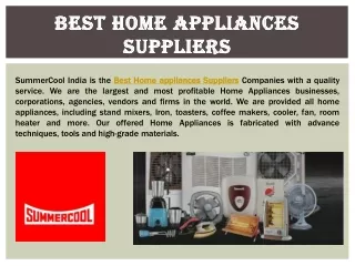 Best Home appliances Suppliers