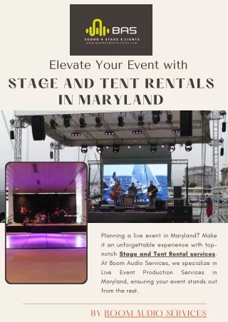 Elevate Your Event with Stage and Tent Rentals in Maryland