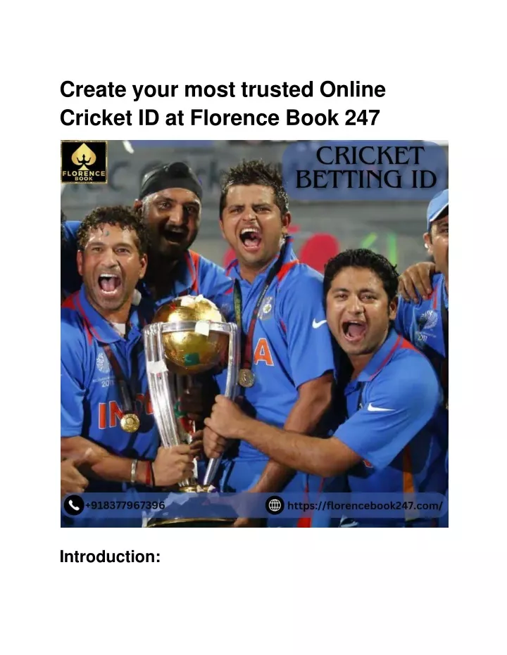 create your most trusted online cricket id at florence book 247