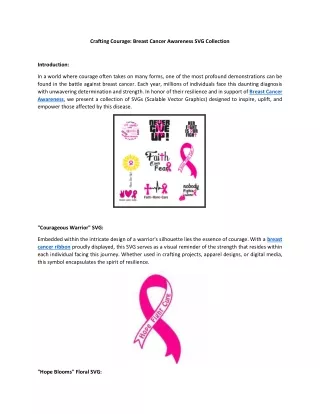 Breast Cancer Awareness SVG Collection