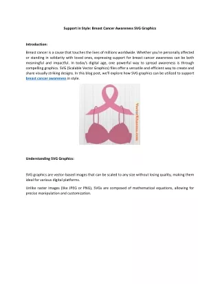 Breast Cancer Awareness SVG Graphics