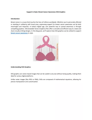 support in style breast cancer awareness