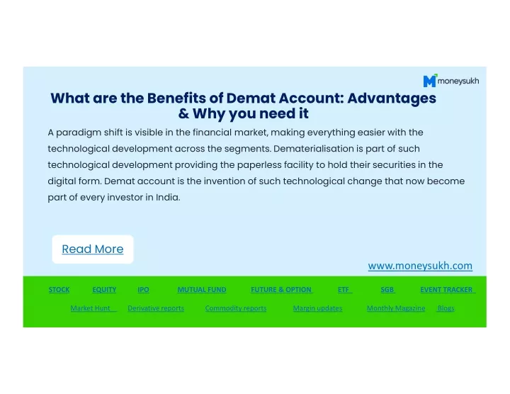 what are the benefits of demat account advantages