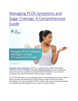 Managing PCOS Symptoms and Sugar Cravings A Comprehensive Guide
