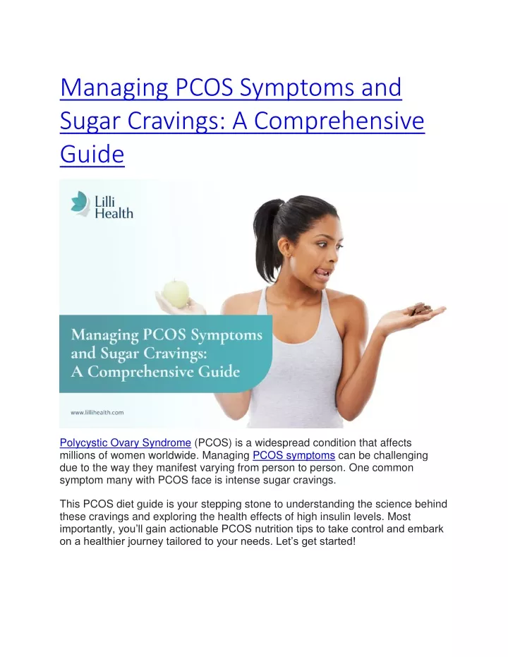 managing pcos symptoms and sugar cravings