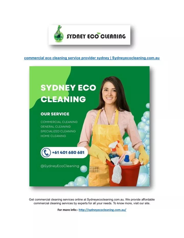 commercial eco cleaning service provider sydney