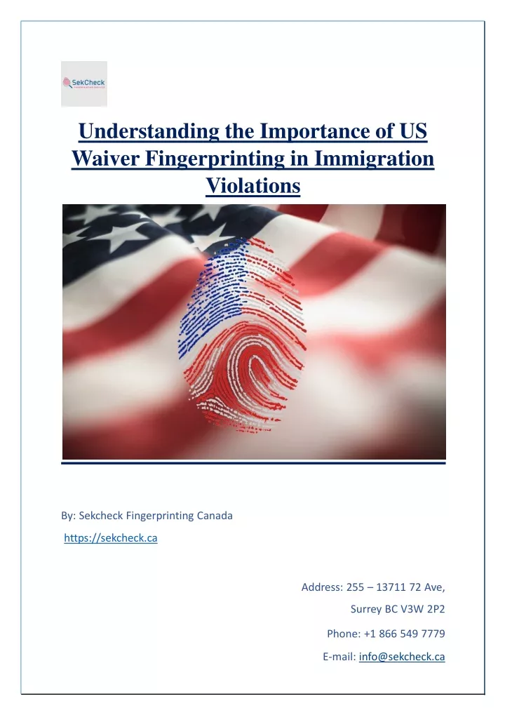 understanding the importance of us waiver