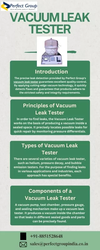 Vacuum Leak Tester