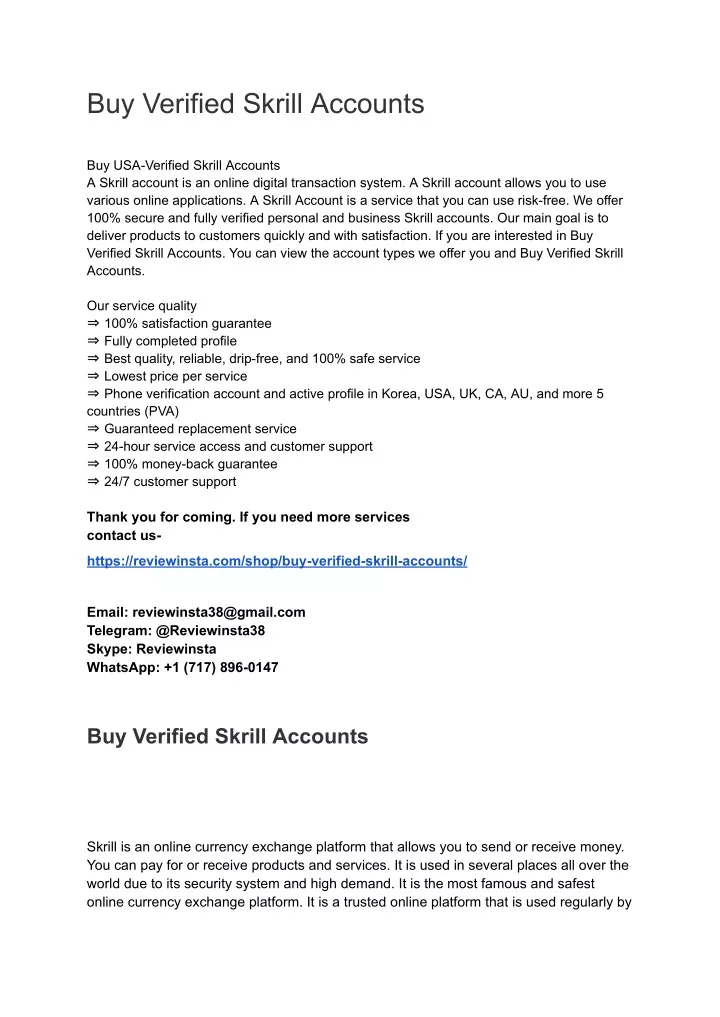 buy verified skrill accounts