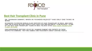 Rejoice gives Best Hair Transplant Clinic in Pune