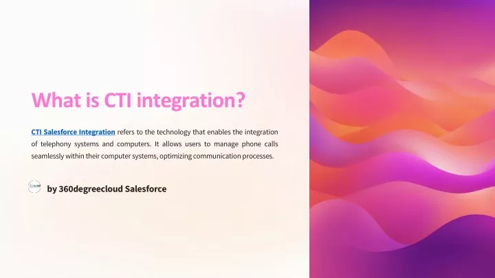 what is cti integration