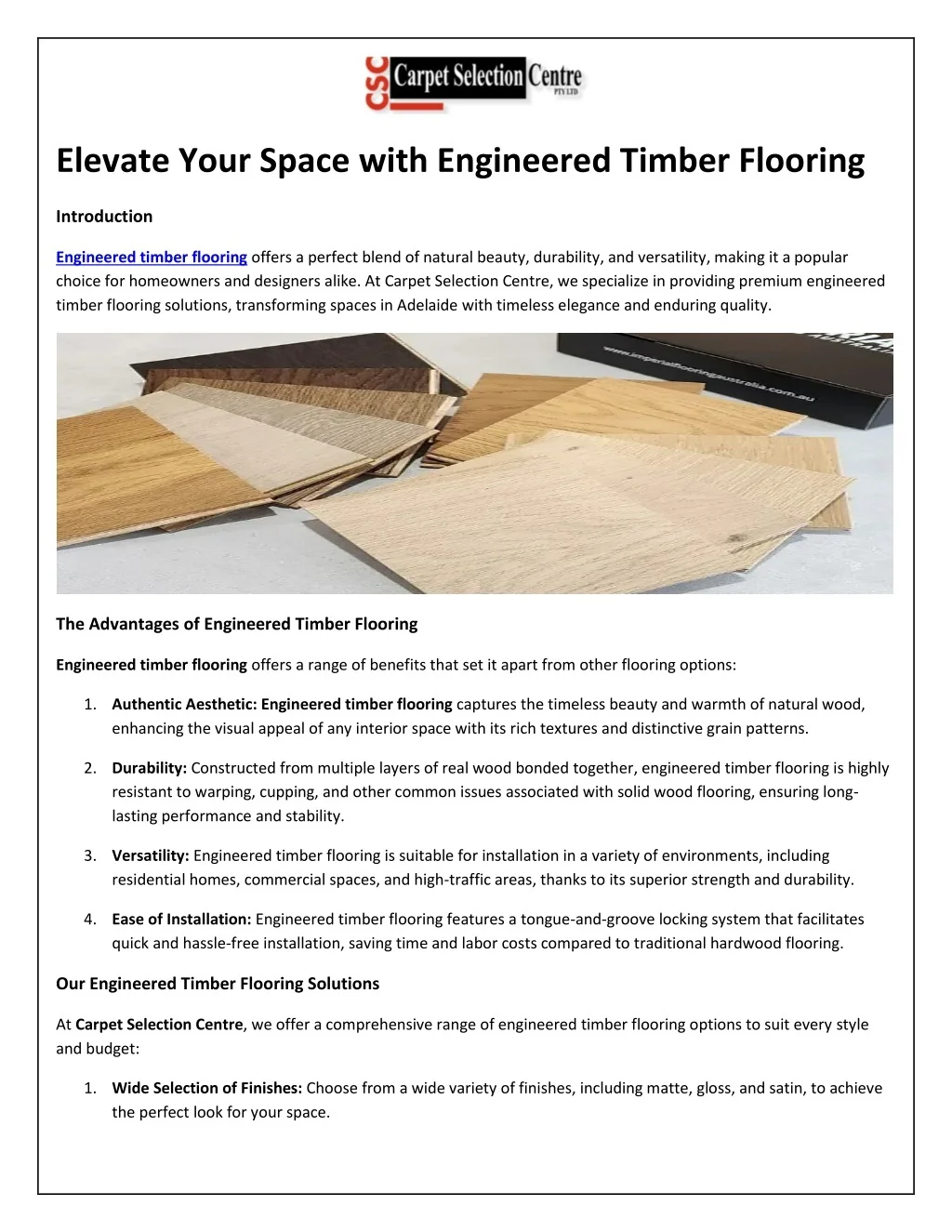 PPT - Elevate Your Space with Engineered Timber Flooring PowerPoint ...