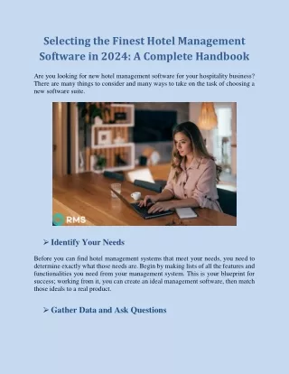 Selecting the Finest Hotel Management Software in 2024: A Complete Handbook