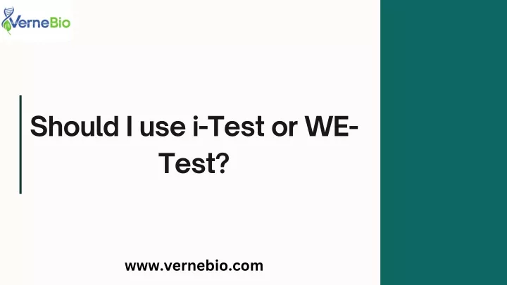 should i use i test or we test