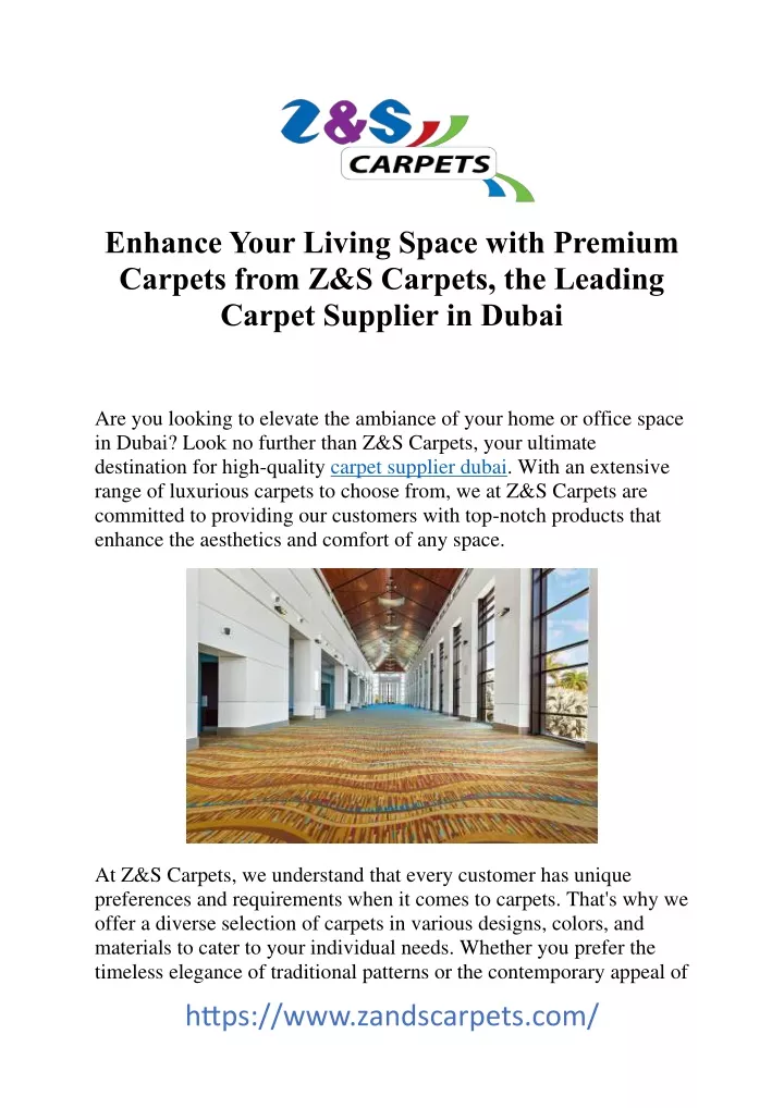 enhance your living space with premium carpets