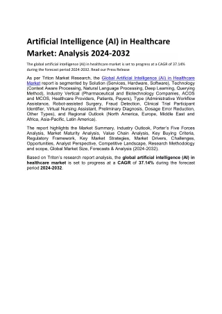 artificial intelligence ai in healthcare market