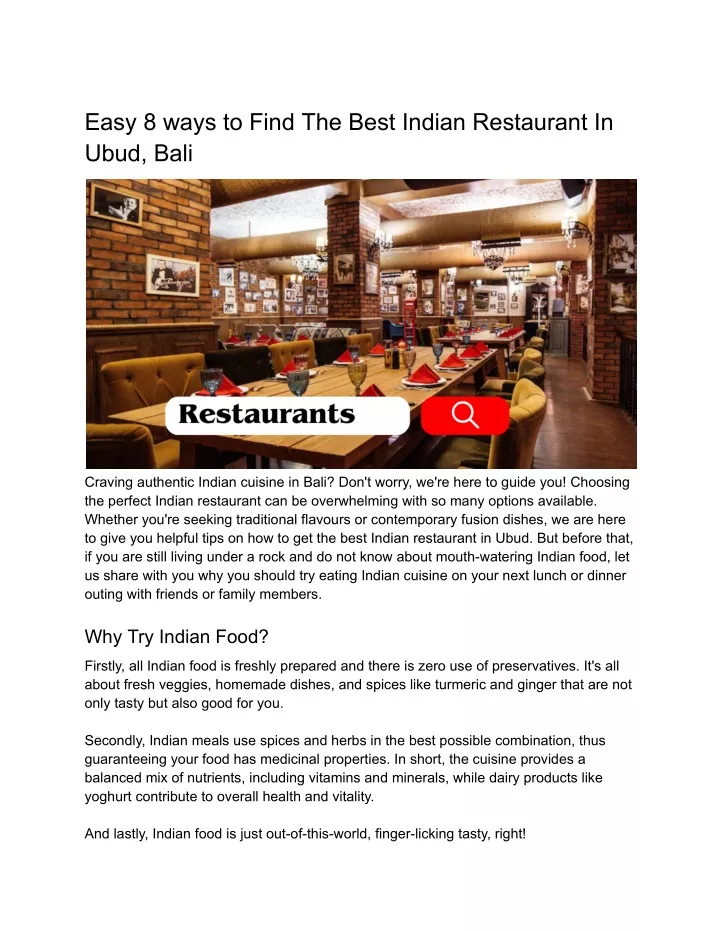 easy 8 ways to find the best indian restaurant