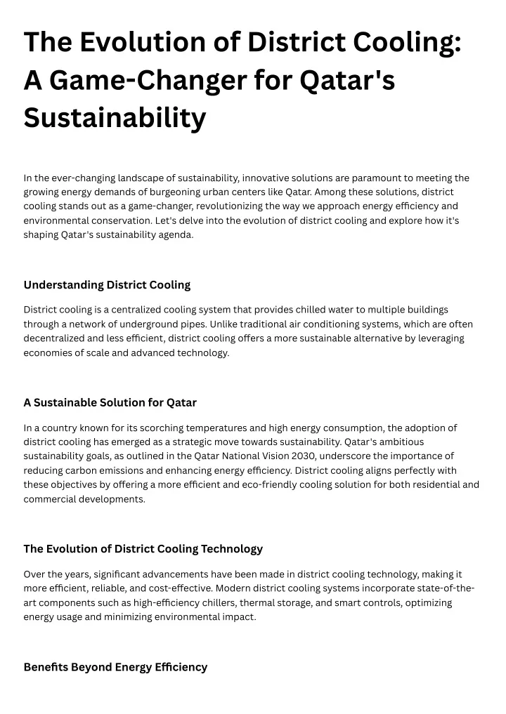 the evolution of district cooling a game changer