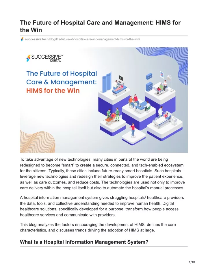 the future of hospital care and management hims